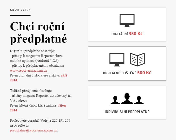 Reportér magazine example