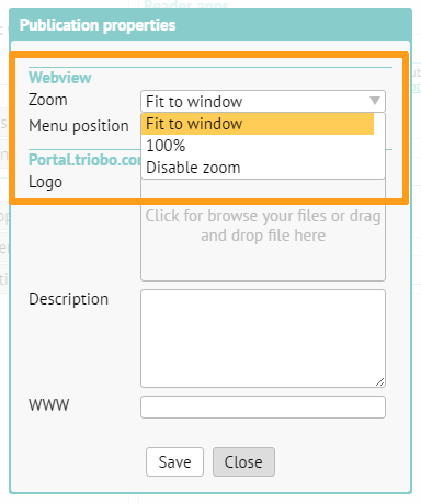 Zoom default state setting