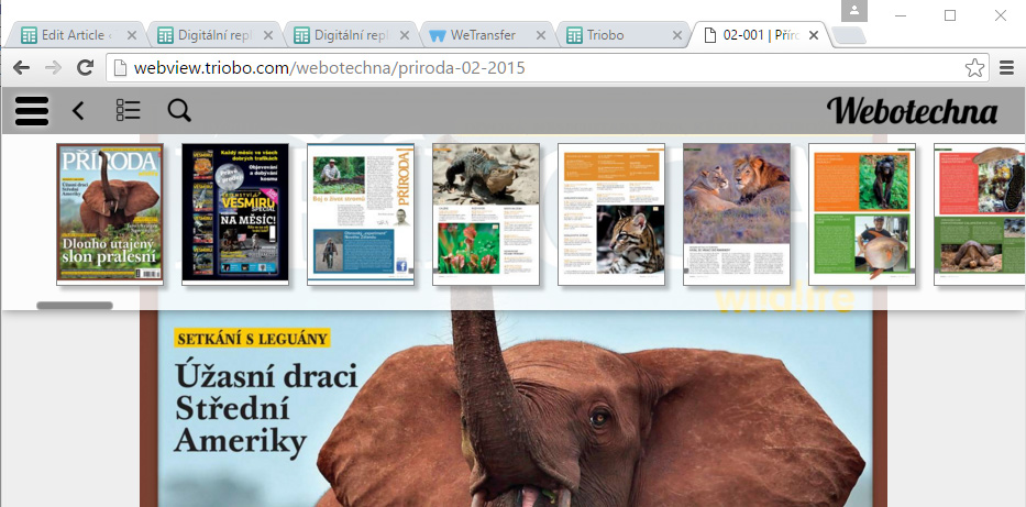 menu webview
