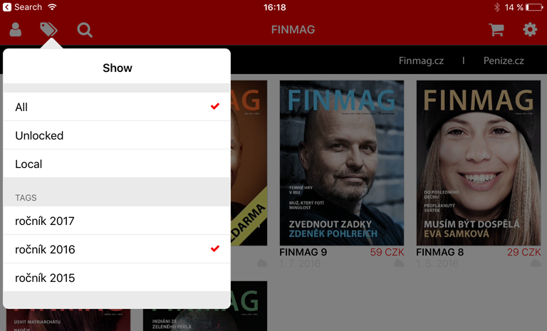 sorting magazines by year