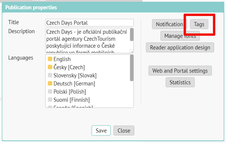 Publication properties