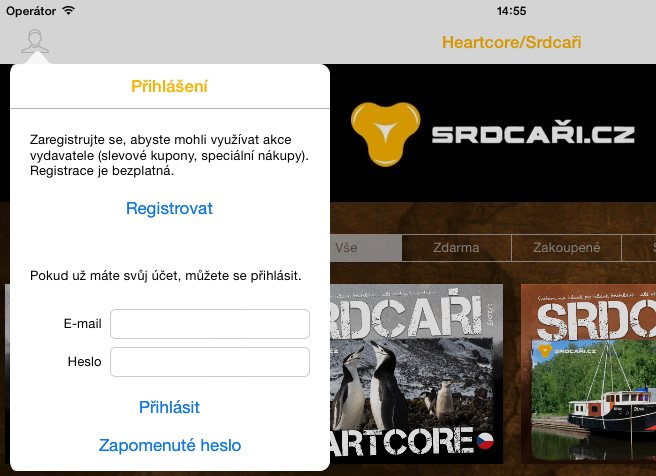 Čtenářská zóna - Apple iOS