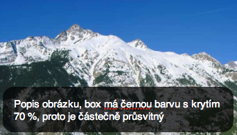 Example of translucent color