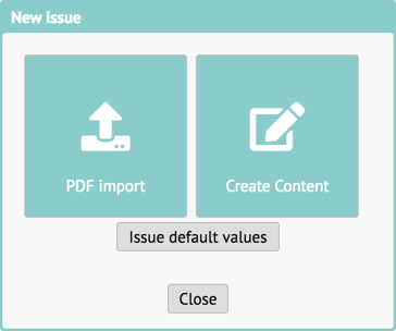 New issue creating options