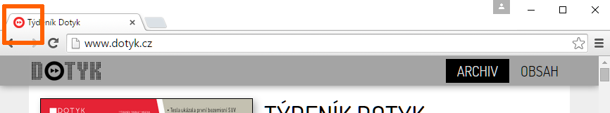 Příklad FAVICON