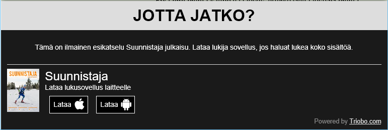 Finnish advertisement example